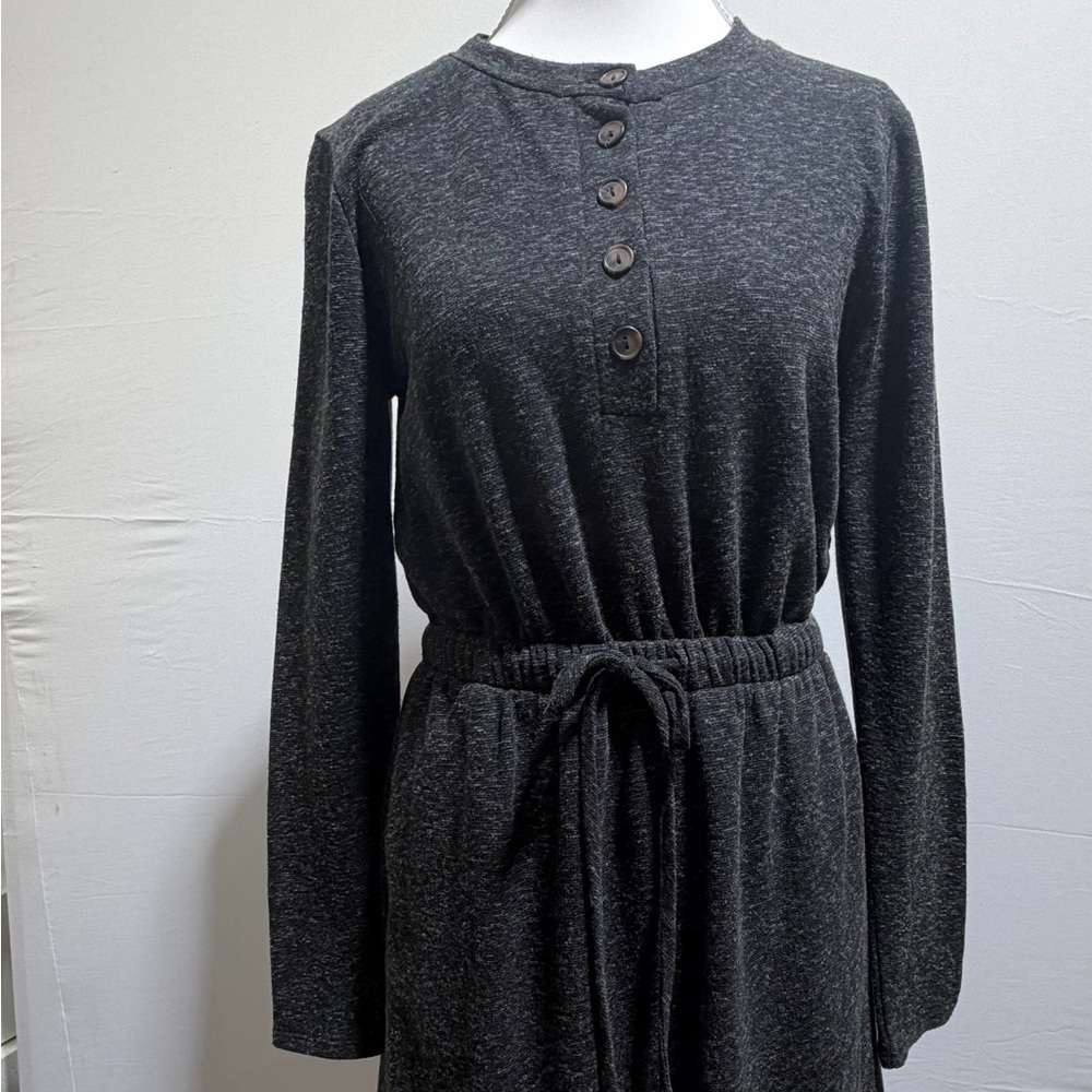 Gilli Dark Gray Long Sleeve Dress